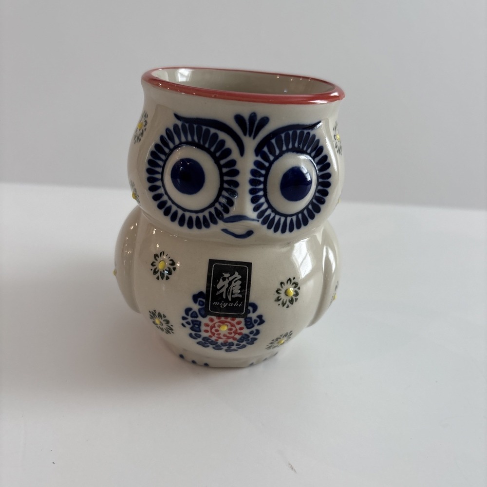 Yokohama Studio Hand Painted Owl Coffee Mug Cup
